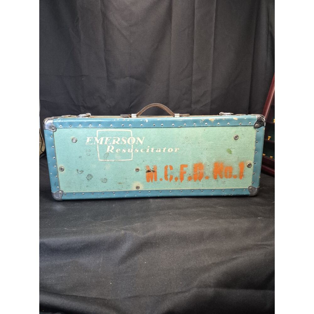 Rare antique 1940's John Emerson resuscitator aspirator defense System EMPTY BOX